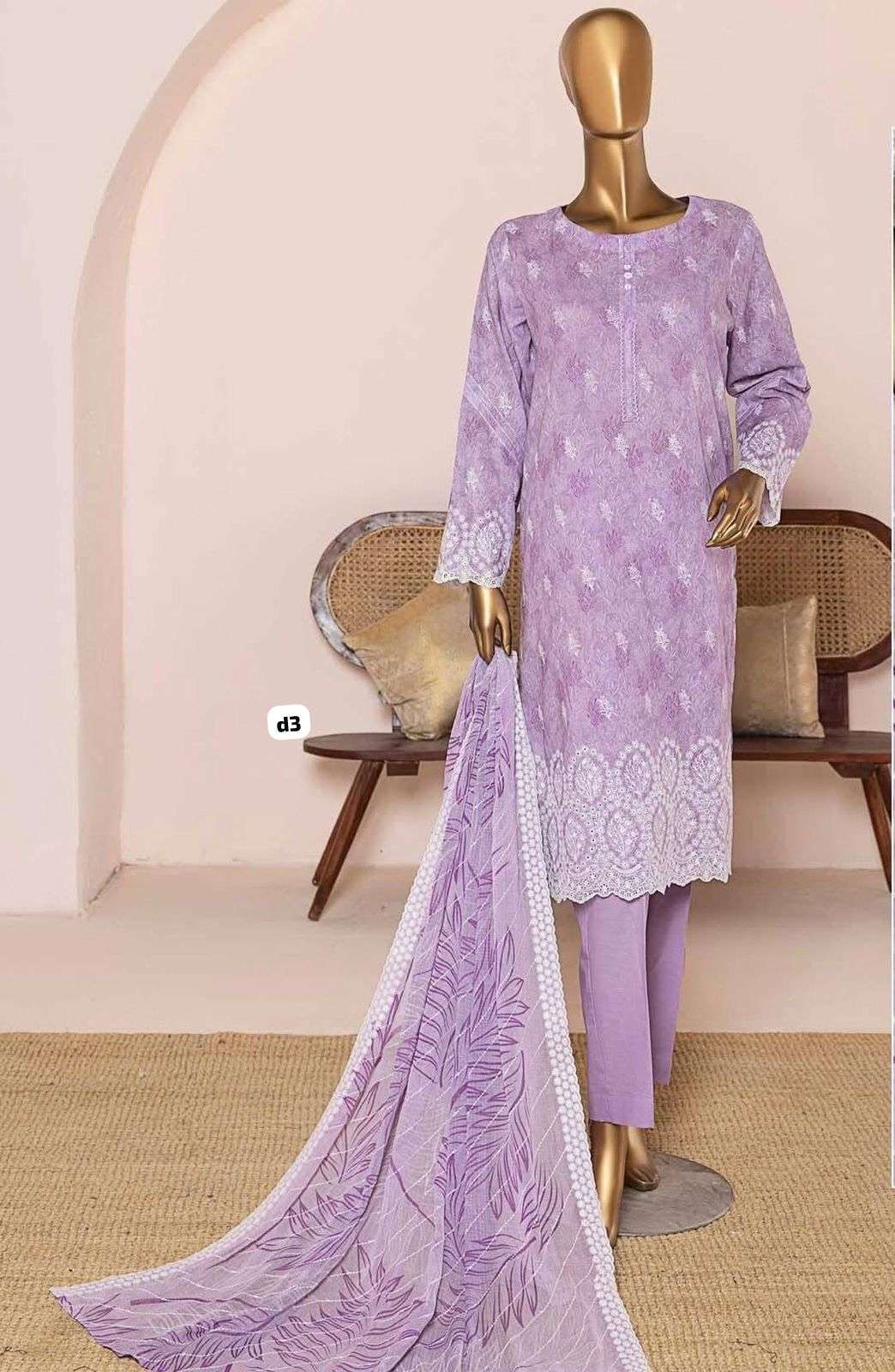 Premium Printed & Embroidered Chikankari Lawn By HZ Textiles